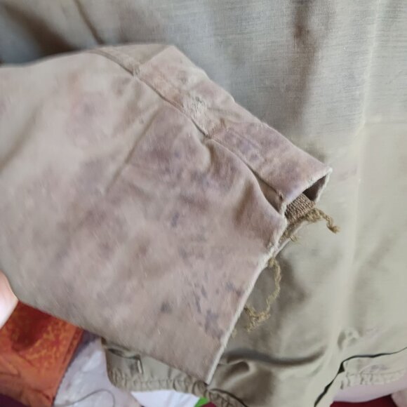 Large Vintage Men's Deck Jacket 60s 70s Vietnam A2 Navy Stenciled Distress - Picture 12 of 16